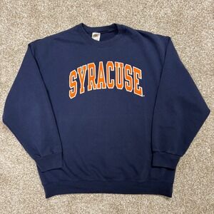 Vintage Syracuse Orange Crewneck Sweatshirt Fruit of the Loom Best XL Navy Blue